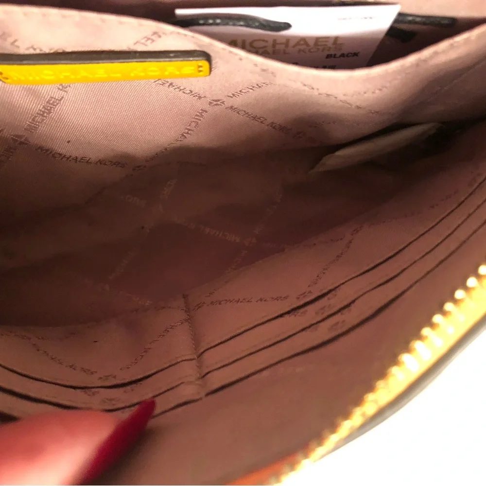 Michael Kors Yellow Iconic Logo Wristlet Limited Edition - Picture 4 of 6